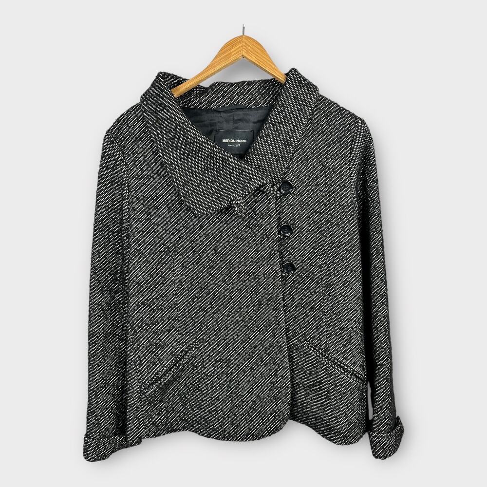 Mer Du Nord Womens size 40 Blazer Jacket Cotton Wool